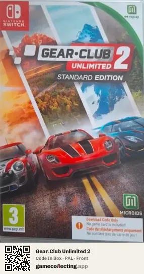 Gear.Club Unlimited 2 Nintendo Switch, PAL box front