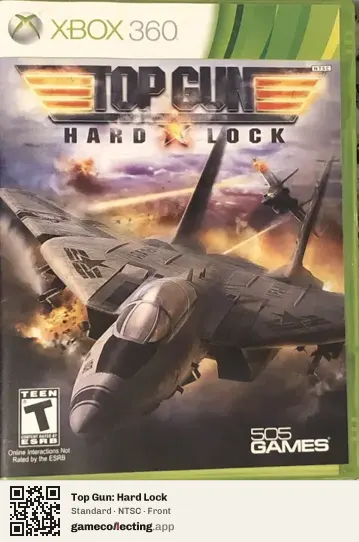 Top Gun: Hard Lock Xbox 360, NTSC box front