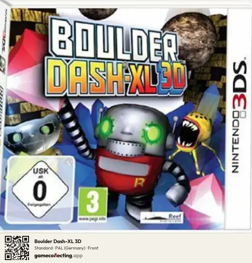 Boulder Dash-XL 3D Nintendo 3DS, Germany box front