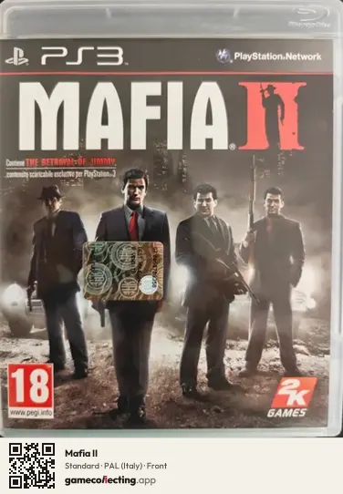 Mafia II PlayStation 3, Italy box front