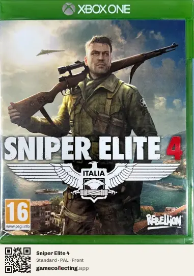 Sniper Elite 4 Xbox One, PAL box front