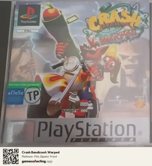 Crash Bandicoot: Warped PlayStation, Spain box front