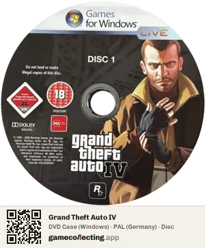 Grand Theft Auto IV Computer, PAL disc