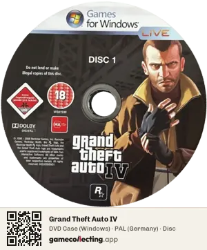 Grand Theft Auto IV Computer, PAL disc