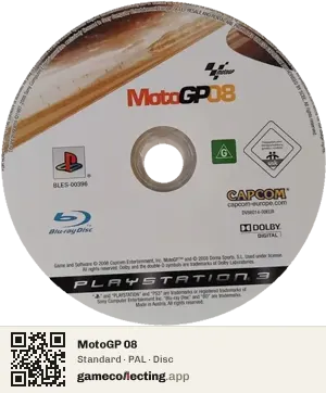 MotoGP 08 PlayStation 3, PAL disc