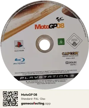 MotoGP 08 PlayStation 3, PAL disc