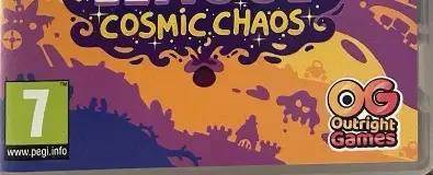 DC's Justice League: Cosmic Chaos, the PEGI square on its front
