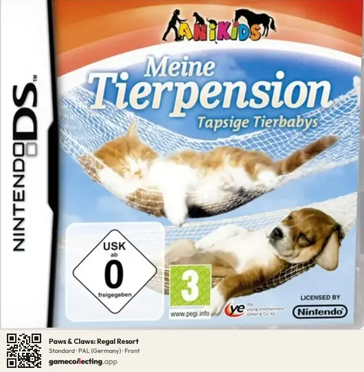 Paws & Claws: Regal Resort Nintendo DS, Germany box front