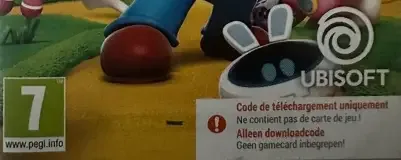 Mario + Rabbids Kingdom Battle, the PEGI square on its front