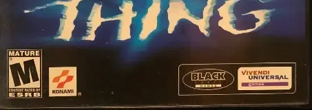 The Thing, the ESRB box on its front