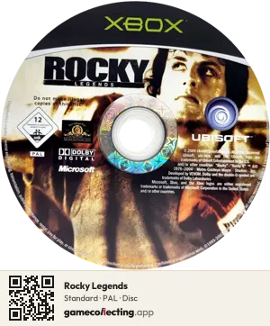 Rocky Legends Xbox, PAL disc
