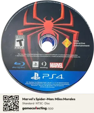 Marvel's Spider-Man: Miles Morales PlayStation 4, NTSC disc