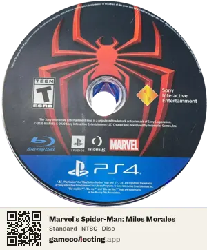 Marvel's Spider-Man: Miles Morales PlayStation 4, NTSC disc