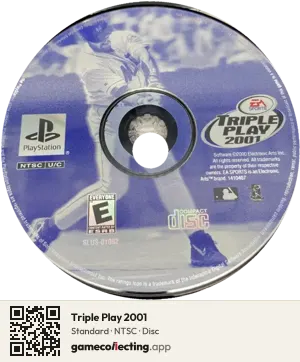 Triple Play 2001 PlayStation, NTSC disc