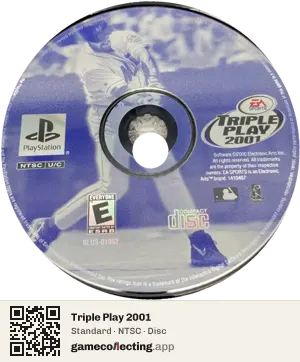 Triple Play 2001 PlayStation, NTSC disc