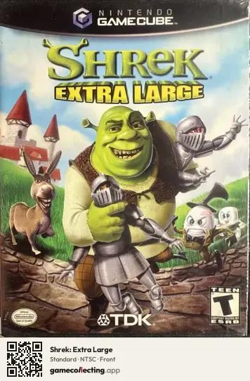 Shrek: Extra Large Nintendo GameCube, NTSC box front