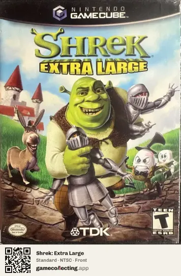 Shrek: Extra Large Nintendo GameCube, NTSC box front