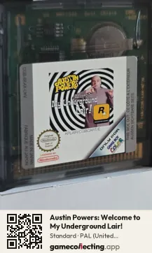 Austin Powers: Welcome to My Underground Lair! Game Boy Color, PAL cartridge label