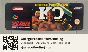 George Foreman's KO Boxing Super Nintendo Entertainment System, PAL cartridge label