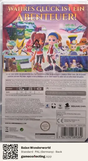 Balan Wonderworld Nintendo Switch, Germany box back