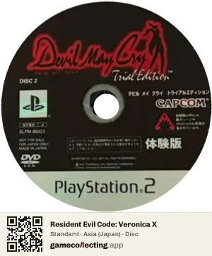 Resident Evil Code: Veronica X PlayStation 2, Asia disc