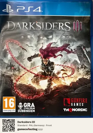 Darksiders III PlayStation 4, Germany box front