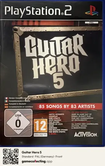 Guitar Hero 5 PlayStation 2, Germany box front