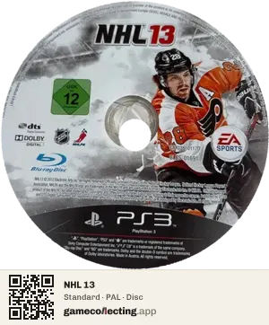 NHL 13 PlayStation 3, PAL disc