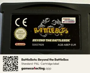 BattleBots: Beyond the BattleBox Game Boy Advance, PAL cartridge label