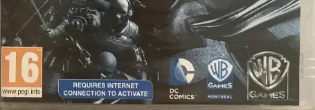 Batman: Arkham Origins, the PEGI square on its front