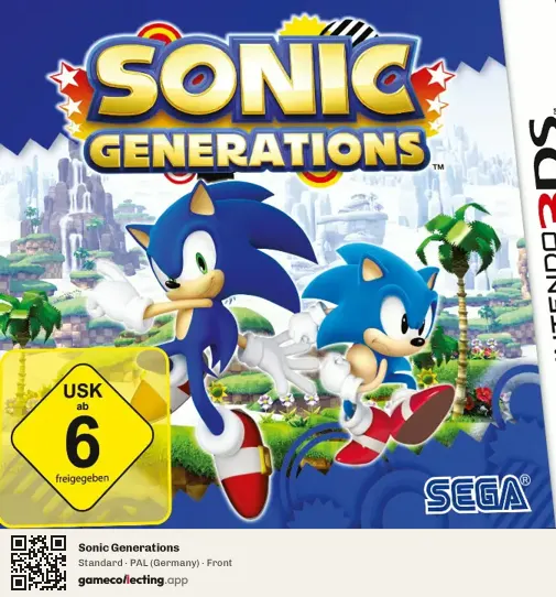 Sonic Generations Nintendo 3DS, Germany box front