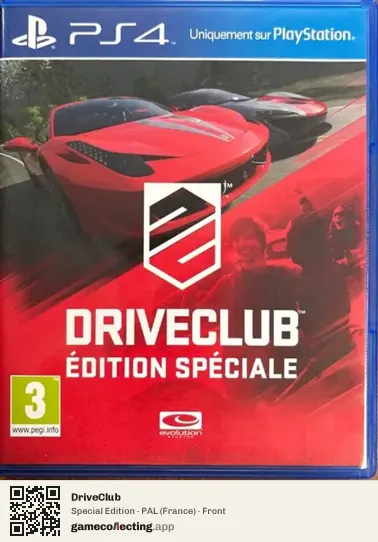 DriveClub PlayStation 4, France box front
