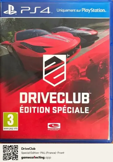 DriveClub PlayStation 4, France box front