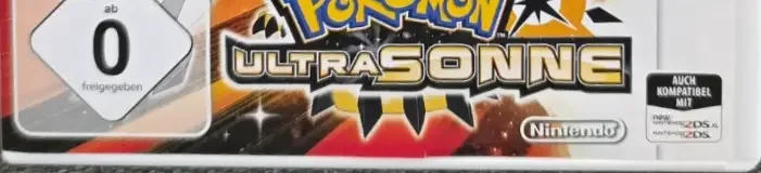 Pokémon Ultra Sun, the USK square on its front
