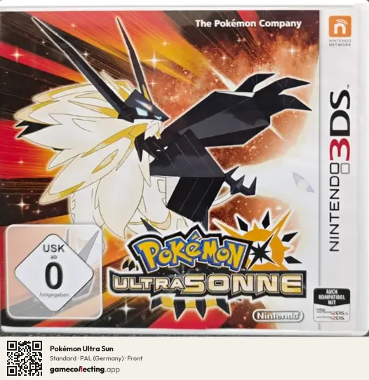 Pokémon Ultra Sun Nintendo 3DS, Germany box front