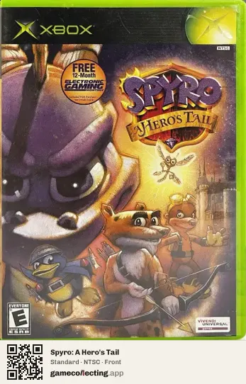 Spyro: A Hero's Tail Xbox, NTSC box front