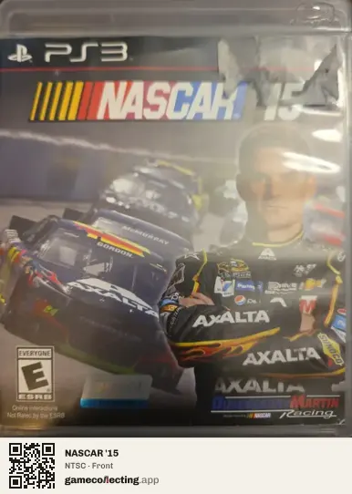 NASCAR '15 PlayStation 3, NTSC box front