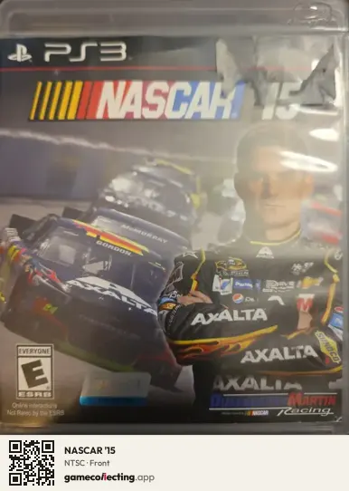 NASCAR '15 PlayStation 3, NTSC box front