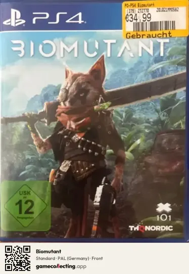 Biomutant PlayStation 4, Germany box front