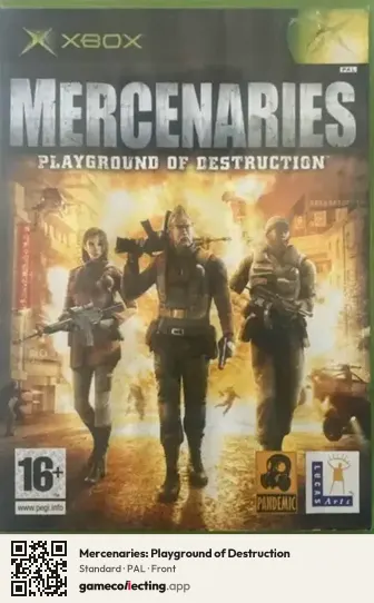 Mercenaries: Playground of Destruction Xbox, PAL box front
