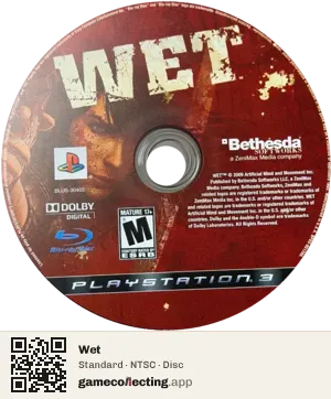 Wet PlayStation 3, NTSC disc