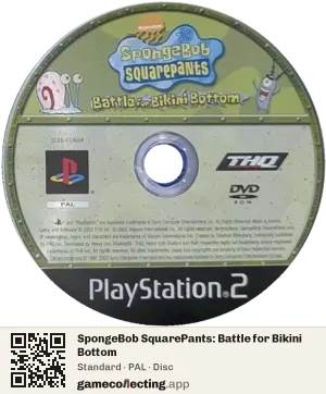 SpongeBob SquarePants: Battle for Bikini Bottom PlayStation 2, PAL disc