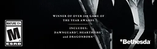 The Elder Scrolls V: Skyrim, the ESRB box on its front