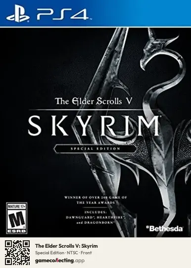 The Elder Scrolls V: Skyrim PlayStation 4, NTSC box front