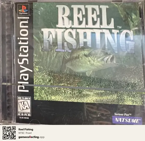 Reel Fishing PlayStation, NTSC box front