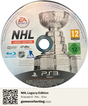 NHL Legacy Edition PlayStation 3, PAL disc