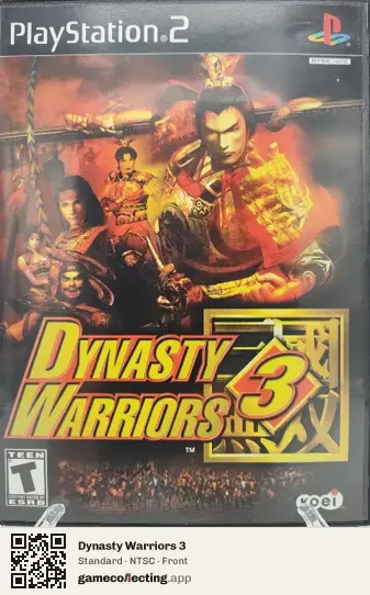 Dynasty Warriors 3 PlayStation 2, NTSC box front
