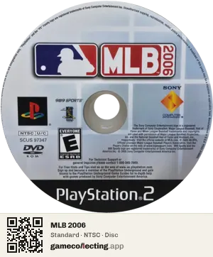 MLB 2006 PlayStation 2, NTSC disc