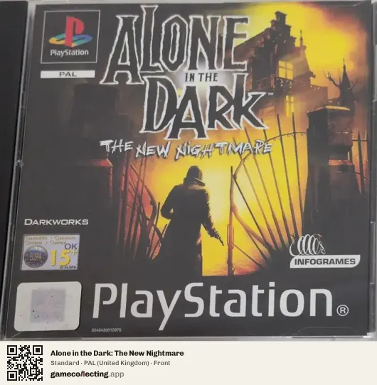 Alone in the Dark: The New Nightmare PlayStation, United Kingdom box front