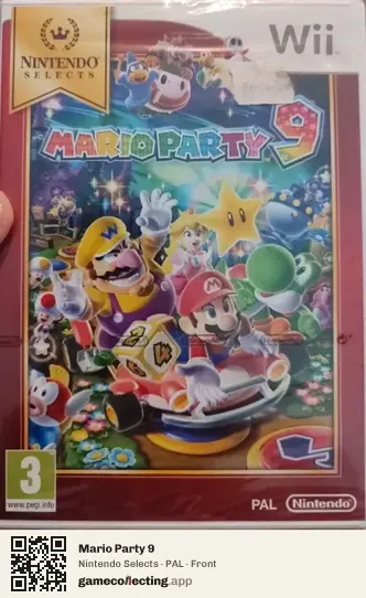 Mario Party 9 Nintendo Wii, PAL box front